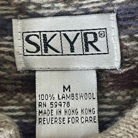 SKYR Vintage 100% Lambs Wool Nordic Cardigan in Multi Size M - Picture 11 of 12
